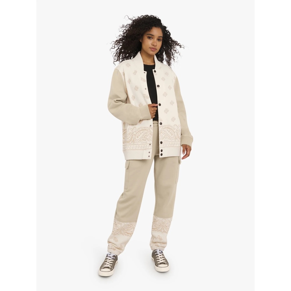 Size Large Dogg Supply Varsity Jacket by Snoop Dogg Mens Cream Beige Unisex